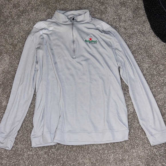 Columbia golf “Heineken Silver” Long Sleeve Quarter Zip - Picture 1 of 2